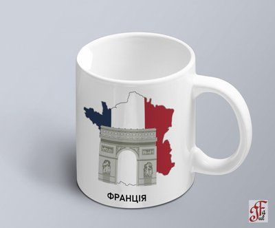 Чашка с графическим принтом достопримечательности Франция 02010112007 фото