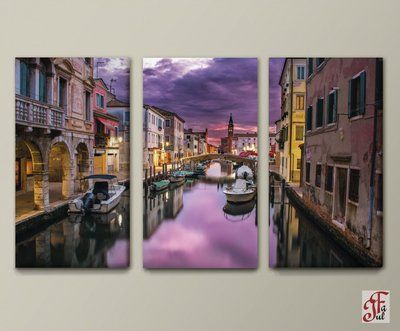 Печатная картина Венеция, Италия. Триптих. 90х55 см 1030103006 фото