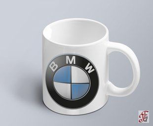 Чашка з принтом авто логотип BMW 02010102028 фото