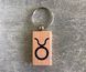 Wooden keychain with the zodiac symbol "Taurus"