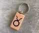 Wooden keychain with the zodiac symbol "Taurus"