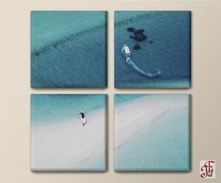 Друкована модульна картина Острів Фото Мадівару Quadro70х70 см 1040101002 фото