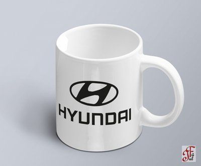 Чашка з принтом авто логотип Hyundai 02010102038 фото