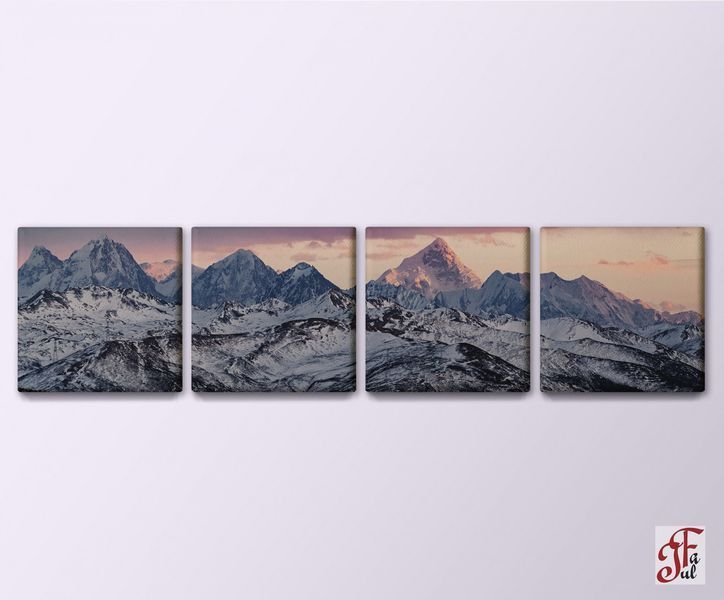 Печатная модульная картина Горы Quadro 140х35 см 1040101006 фото