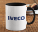 Чашка с принтом авто логотип Iveco белая + черная 02030202047 фото