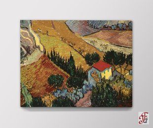 Печатная картина Пейзаж с домом и орач 60х45 см 01010301003 фото