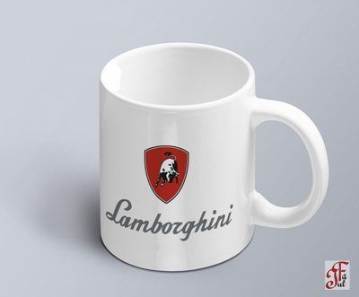 Чашка с принтом авто логотип Lamborgini 02010102003 фото